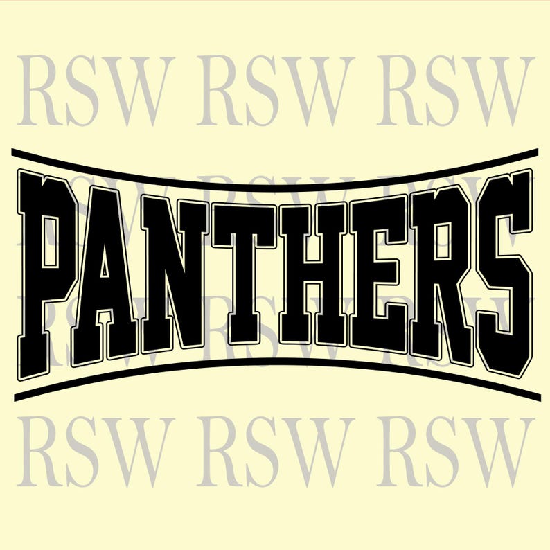 Panthers Mascot, Double Arched (digital Download PNG) - Etsy