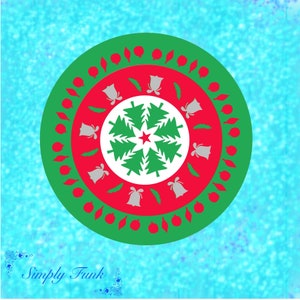 3D Paper Layered Christmas Wreath SVG