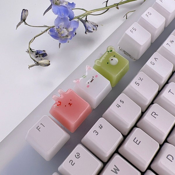 Sakura Dango Collection Artisan Keycap Set | Kawaii Keycaps | Cute Keycap