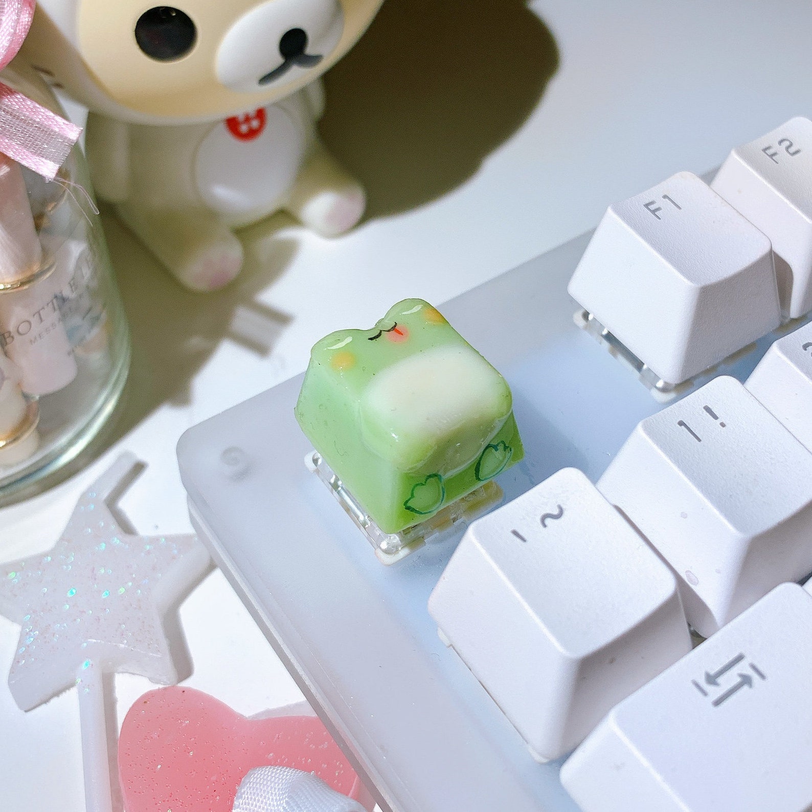 Sleepy Frog Artisan Keycap Etsy