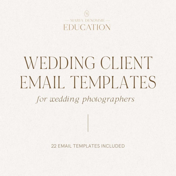 Wedding Photographer Client Email Templates Inquiry Response Photography Workflow Editable Pre-written Text Marketing