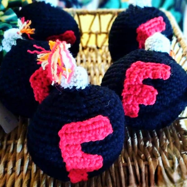 Crochet Plush F Bomb, Bomb Plush, Kids Stuffed Animal, Christmas Gift,  Funny Gift, Adult Humor Plush Gift
