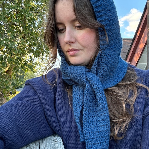 Edna Hooded Scarf - Crochet Pattern