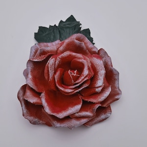 Red Rose Brooch, Leather Craft, Leather, Brooch, Handmade, Gift for Her, Flowers, Leather Brooch, Leather Flowers, Rose, red Gift for woman