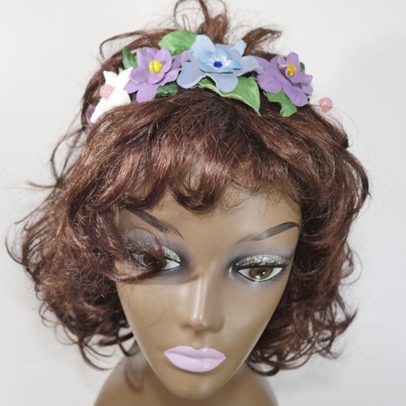 Spring Crown Flowers Headband Handmade Flowers Leather Craft  display picture 3