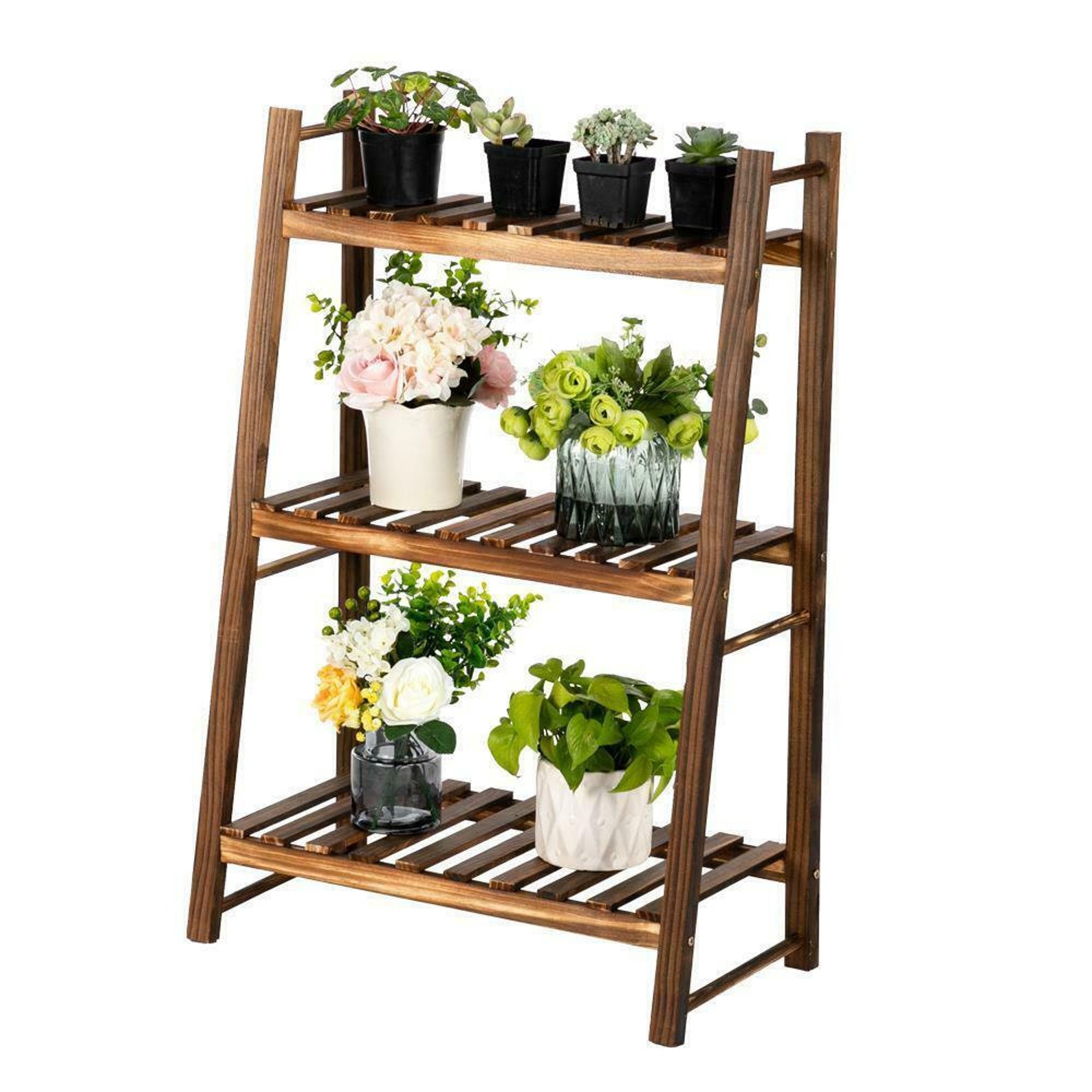 3 Tier Wooden Plant Stand Flower Step Pot Display Rack Shelf | Etsy