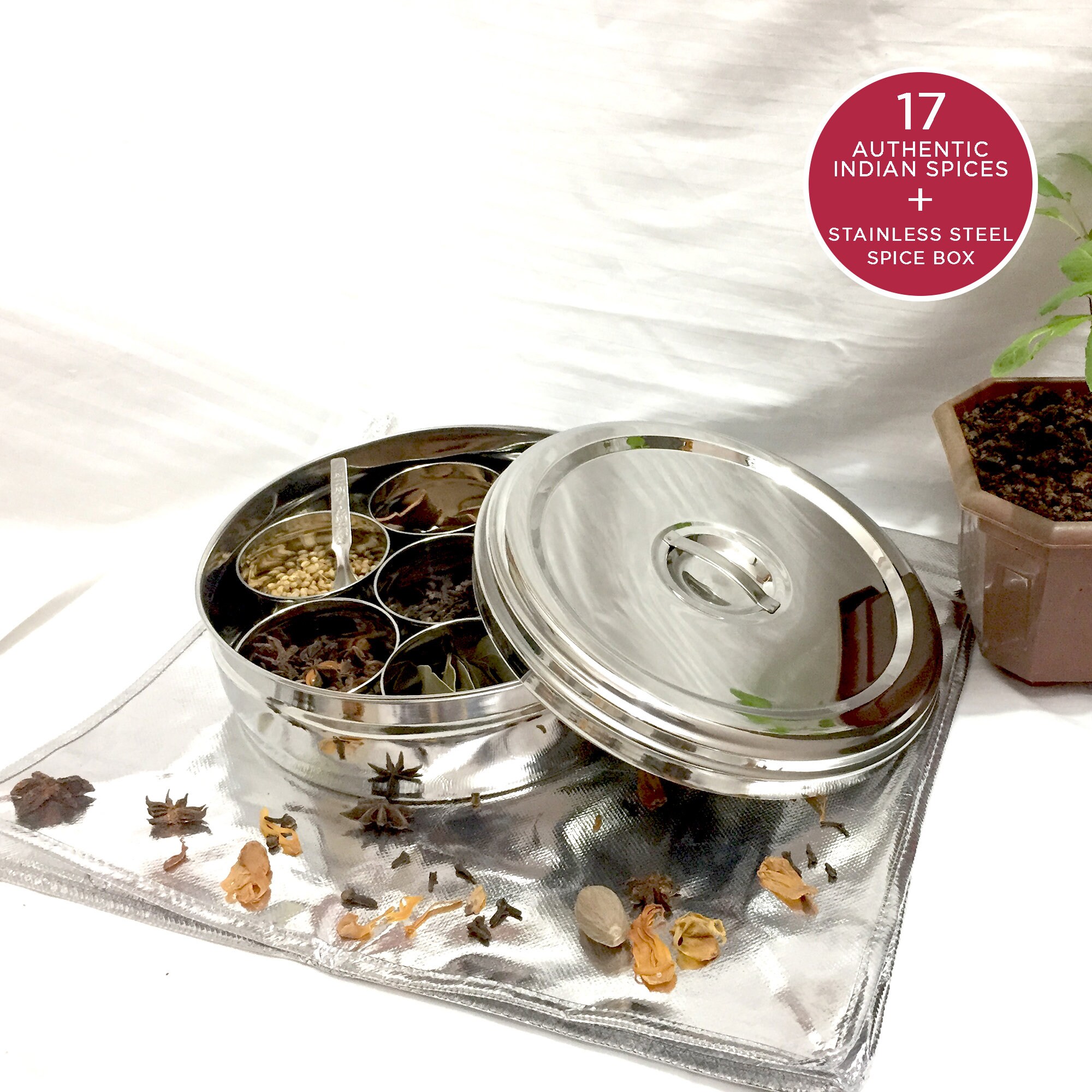 17 Spices with Indian Spice Box Authentic Organic Spices Etsy