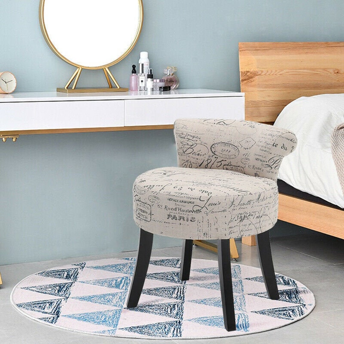 Dressing Table Chair Bedroom Make Up Vanity Stool Accent Etsy