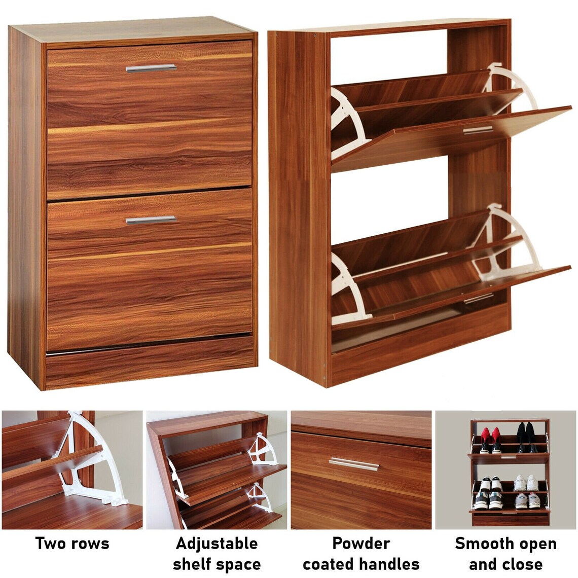 2 tiroirs Armoire à chaussures en bois Armoire rangement Etsy