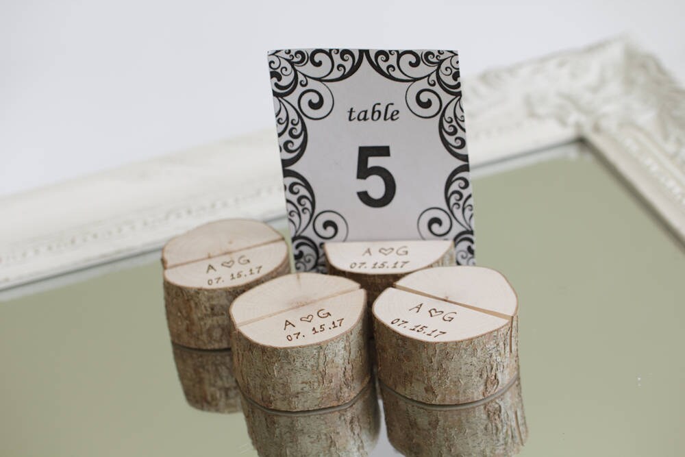 Set of 10 Place Card Holder Name Tag Holder Wooden Table Etsy UK