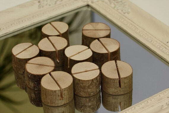 10 Stück Naturholz Block Holz Nummer Name Platz Kartenhalter Hochzeit