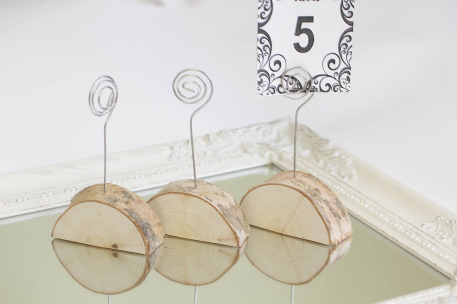 Set of 10 Place Card Holder With Wire Name Tag Holder Etsy