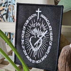 Immaculate Heart of Mary Scapular Embroidered Patch