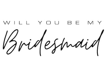 Bridesmaid Proposal Card, Will You Be My Bridesmaid, Printable (Digital Download)