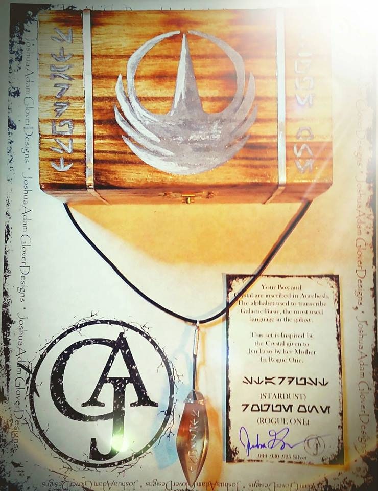 Jyn Erso Kyber crystal necklace One of a kind Rogue One Jyn Etsy