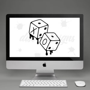 After Hours XO Dice PNG and SVG Files for Clip Art and Vinyl Cut