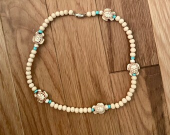 Hippie Turtle Beaded Choker