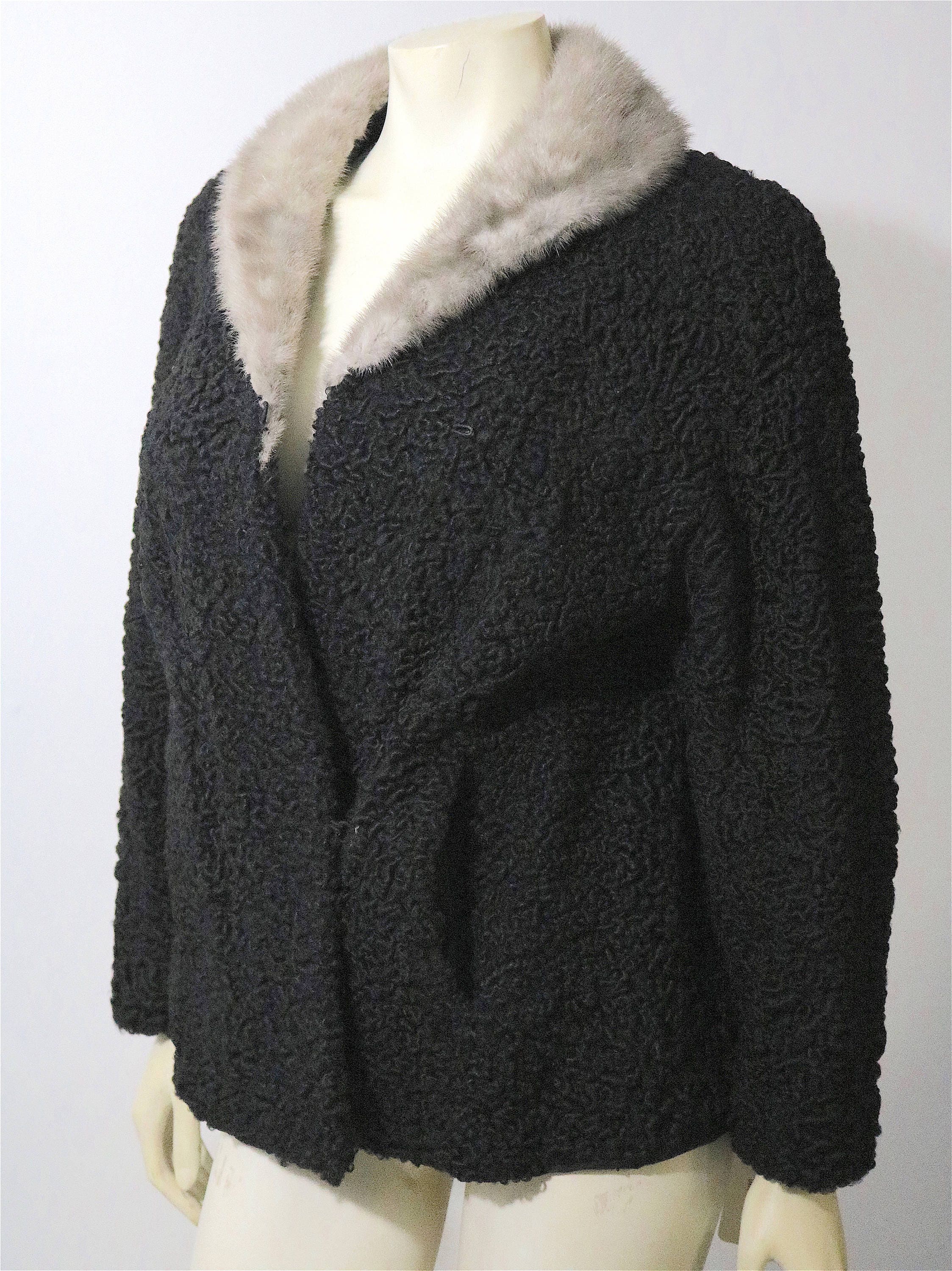 Vintage Clothing Black Persian Lamb Fur Womens Cropped - Etsy Canada