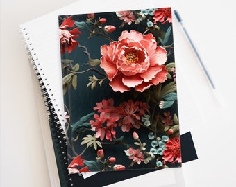 Grünes Papierschnitt Chinoiserie Journal - Unliniert