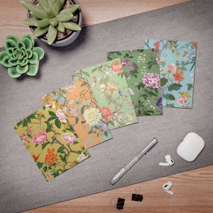 Pastel tuin chinoiserie bloemen wenskaartpakket
