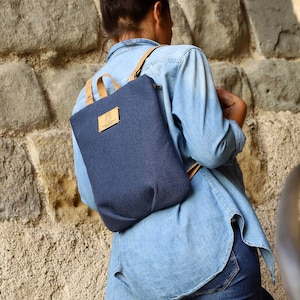 Handgefertigter Mini-Rucksack aus Canvas - Umweltfreundlicher Veganer Reisebeutel für den täglichen Gebrauch
