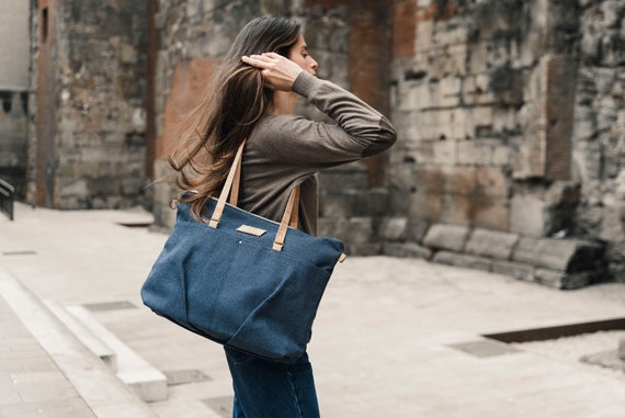 Bolso tote para portátil con cremallera, bolsos de tela para mujer, bolso  de tela con correa, bolsos cruzados de tela para el trabajo -  México