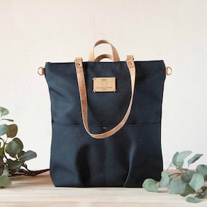 Stylish Canvas Convertible Backpack - Vegan-Friendly Women&#39;s Travel Bag & Purse