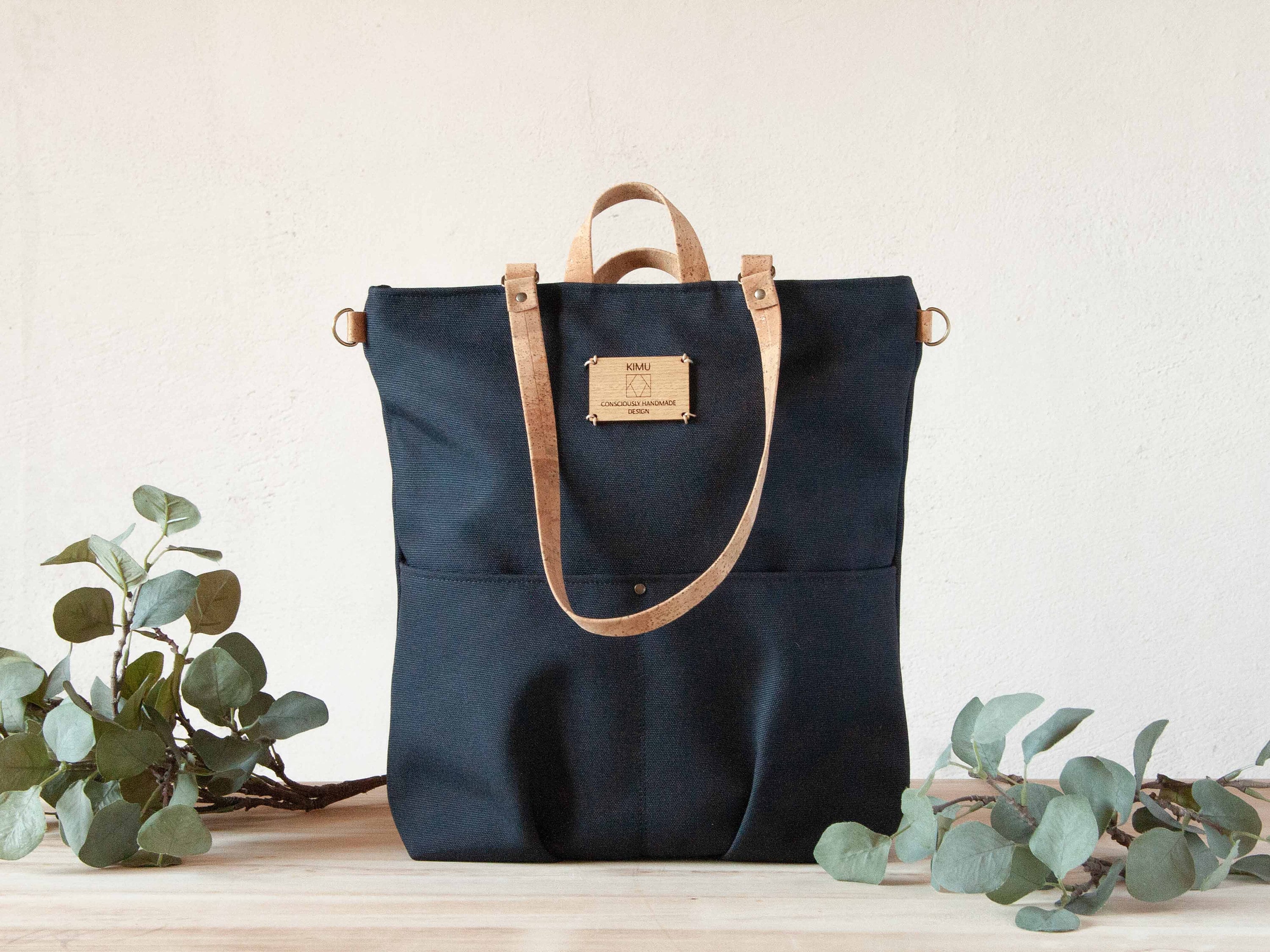 Stylish Canvas Convertible Backpack - Vegan-Friendly Women's Travel Bag & Purse