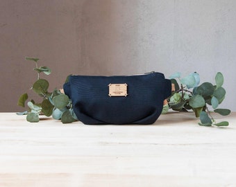 Vegan Recycled Canvas Cross Body Bag - Handmade Gift for Her, Sustainable Fashion Accessory