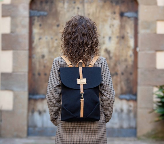 Sustainable and Handmade Backpack, Environmentally Conscious Rucksack for  Women Womens Backpack With Recycled Canvas Eco-conscious Bag - Etsy Finland