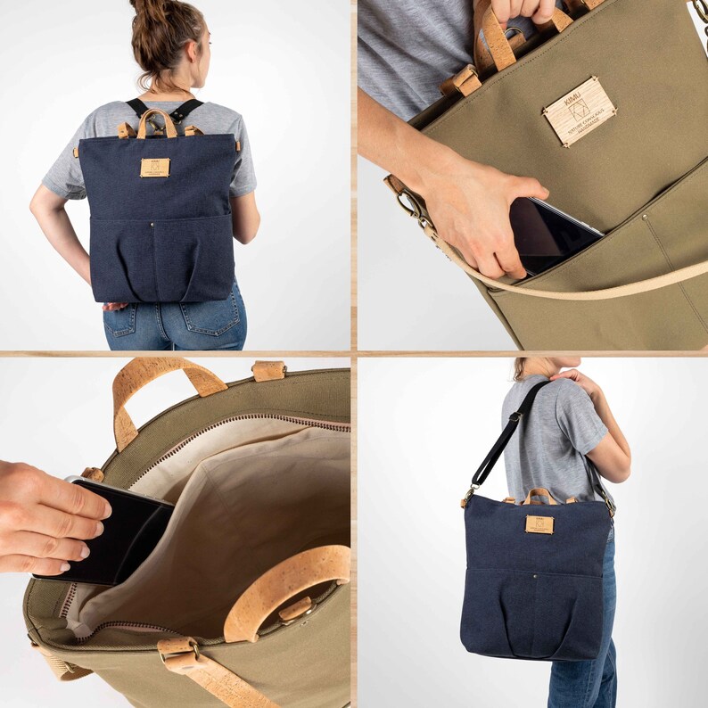details of Canvas Convertible Bag