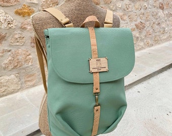 Handmade Sustainable Upcycled Canvas Rucksack - Eco-Friendly Backpack for Stylish Adventurers