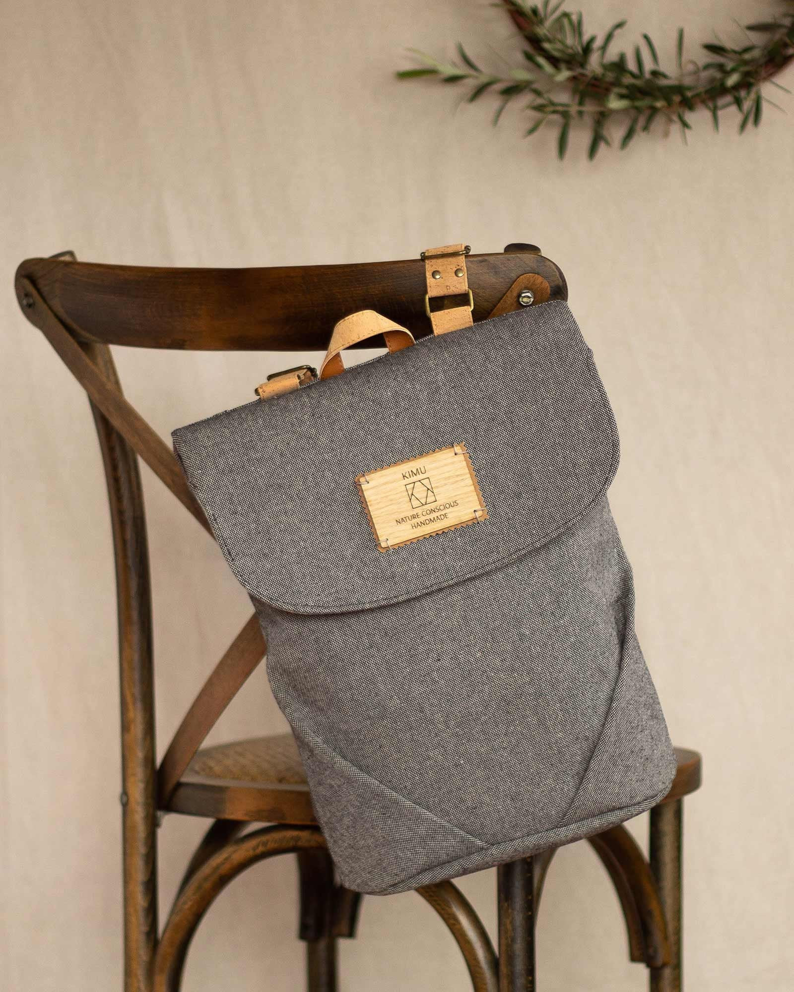 Upcycled canvas backpack purse women Bagpack Rucksack vegan Etsy