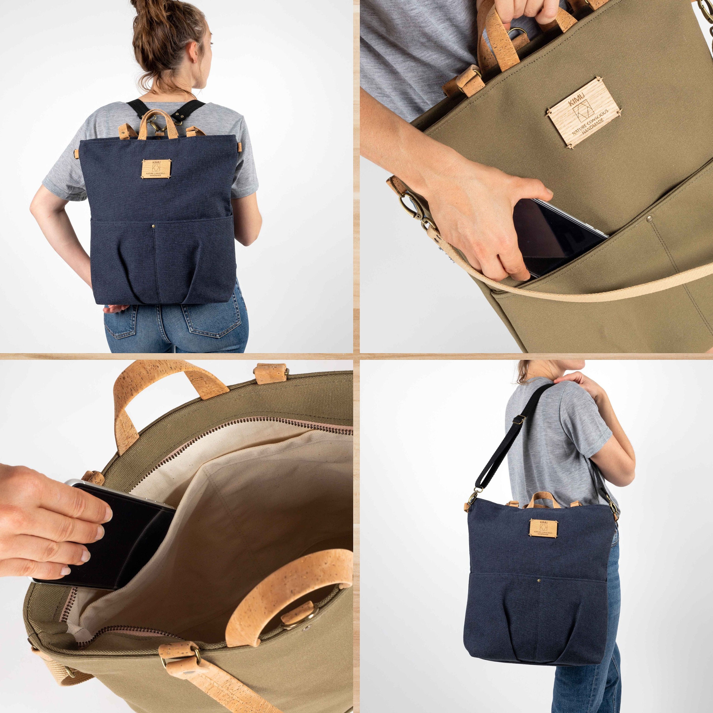 Canvas Convertible Backpack Purse Daypack with Wallet 14.8x11.7x5.1 Amazon.com: Girl main image 2