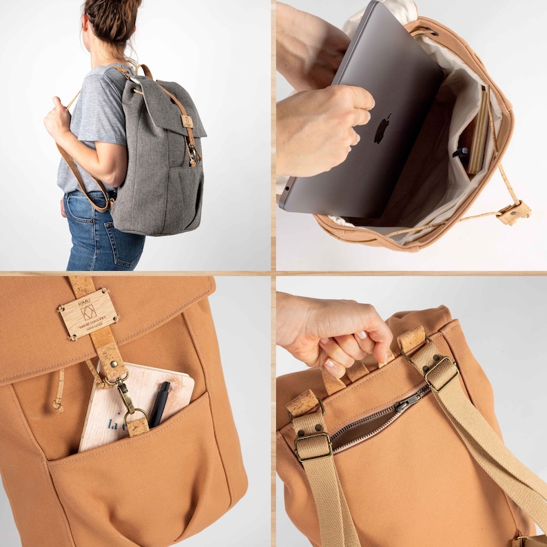 details of backpack purse for women