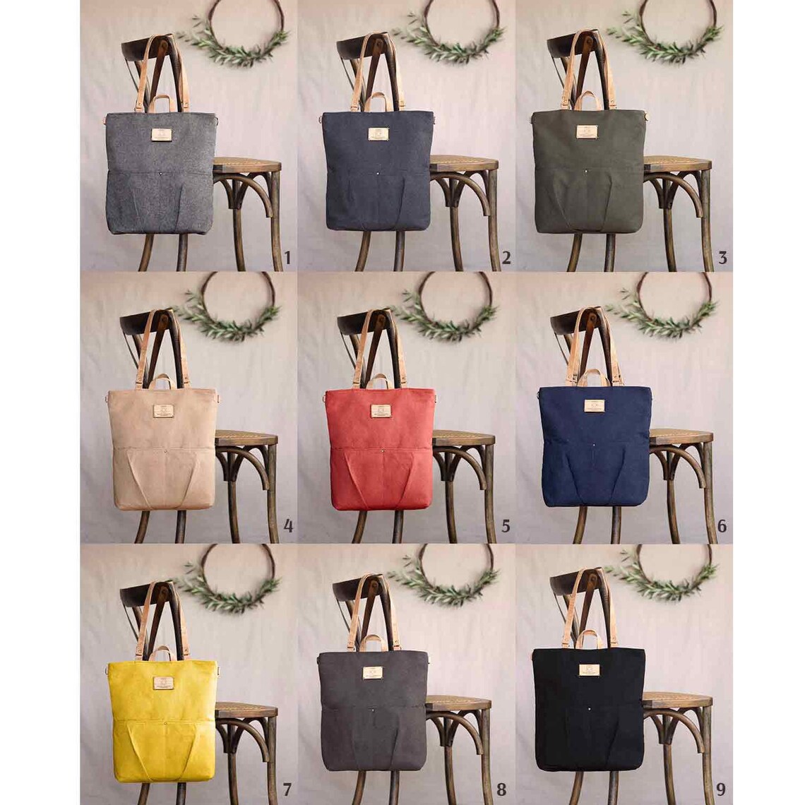 Convertible Backpack Purse Canvas Convertible Tote Bag Etsy