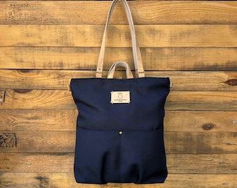 Personalized zippered tote bag for business women, Monogram shoulder bag for work day, Casual fashion accessory, Mother’s day gift