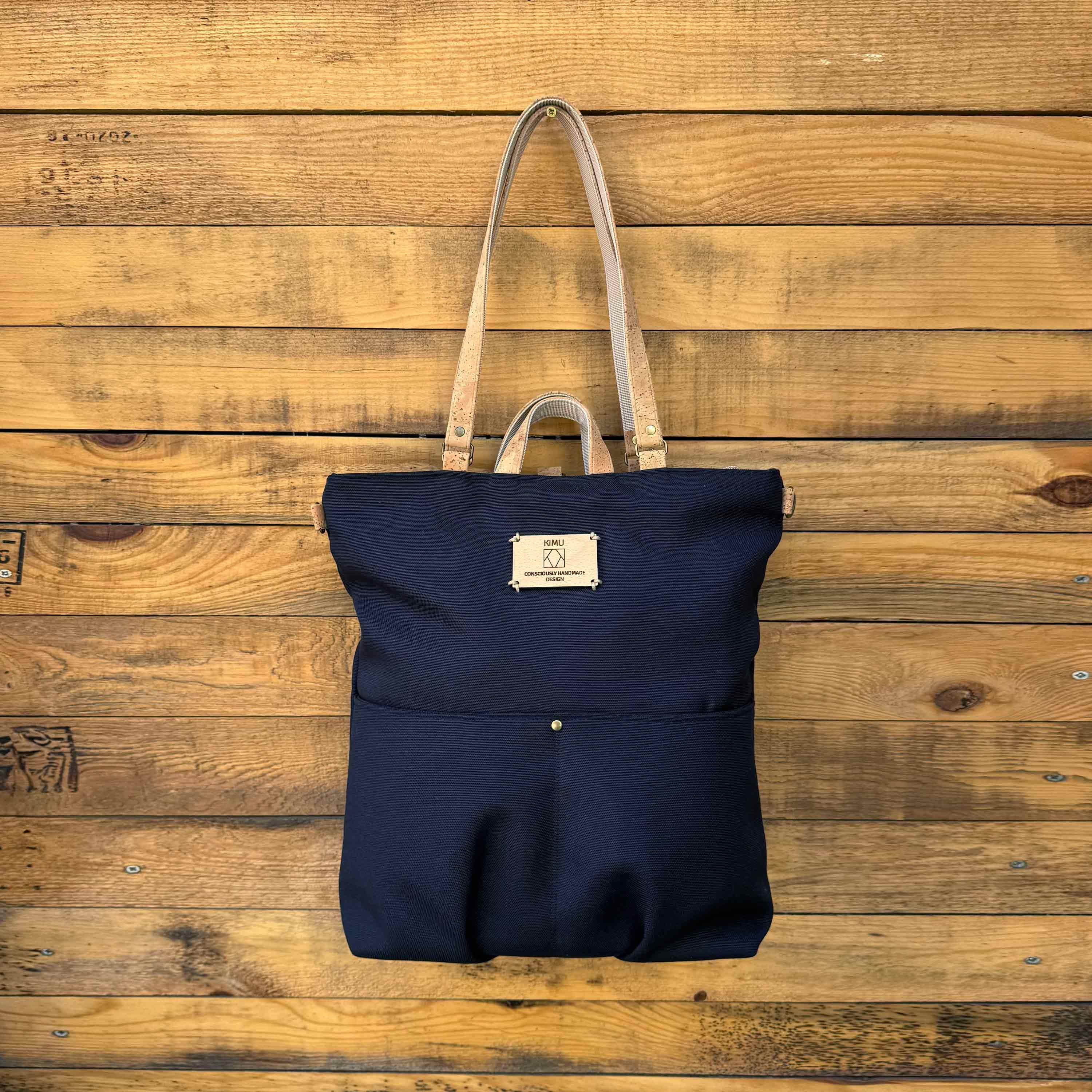 Brown Monogram Backpack Tote with Wristlet - Designer-Style Women’s Bag Luxury Brown & White Monogram Tote Handbag with Matching  main image 3