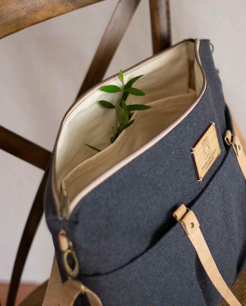 Everyday Vegan Handbag Fabric Shoulder Tote Bag Zipper Large Etsy