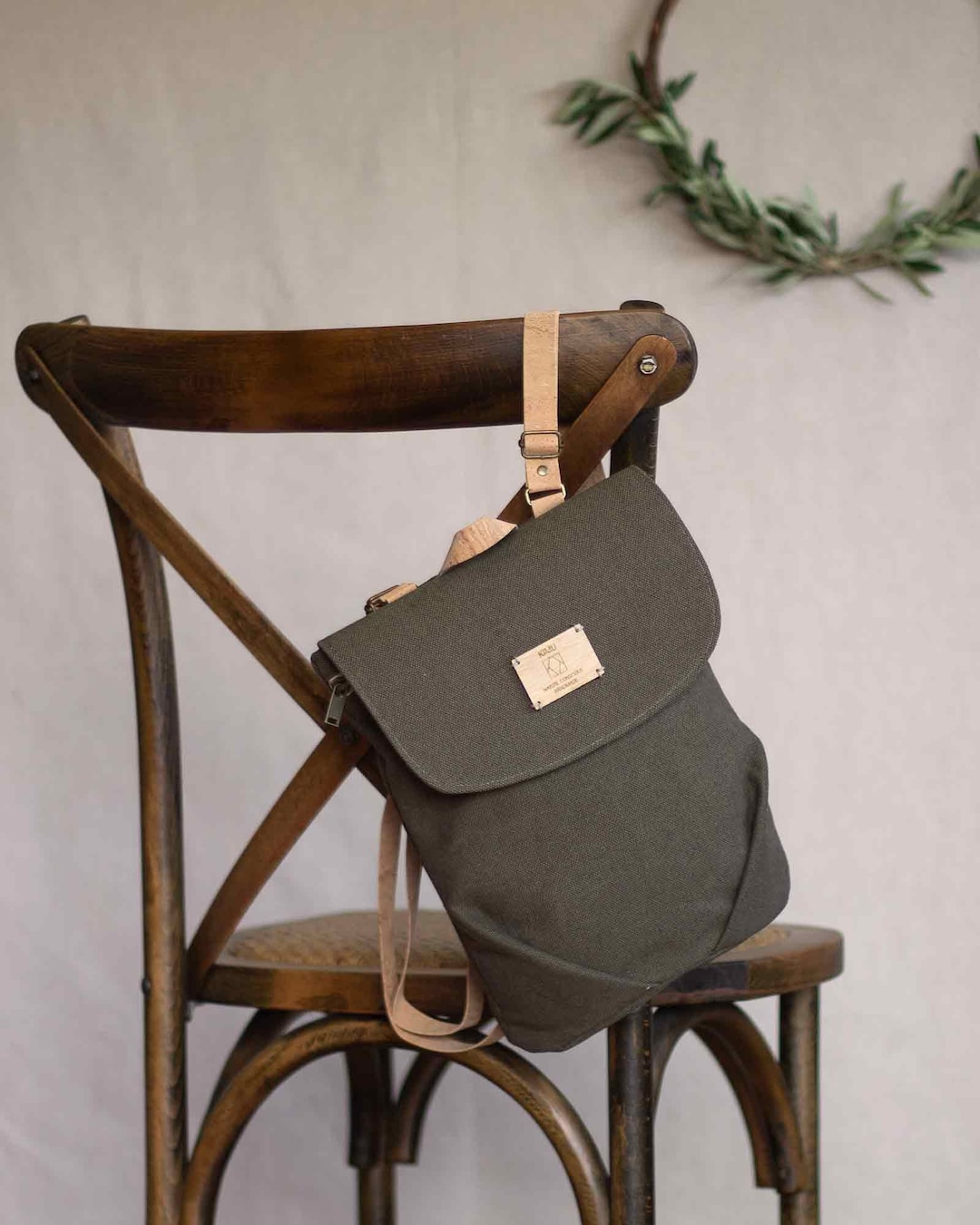 Women's small canvas daypack Small canvas backpack for Etsy 日本