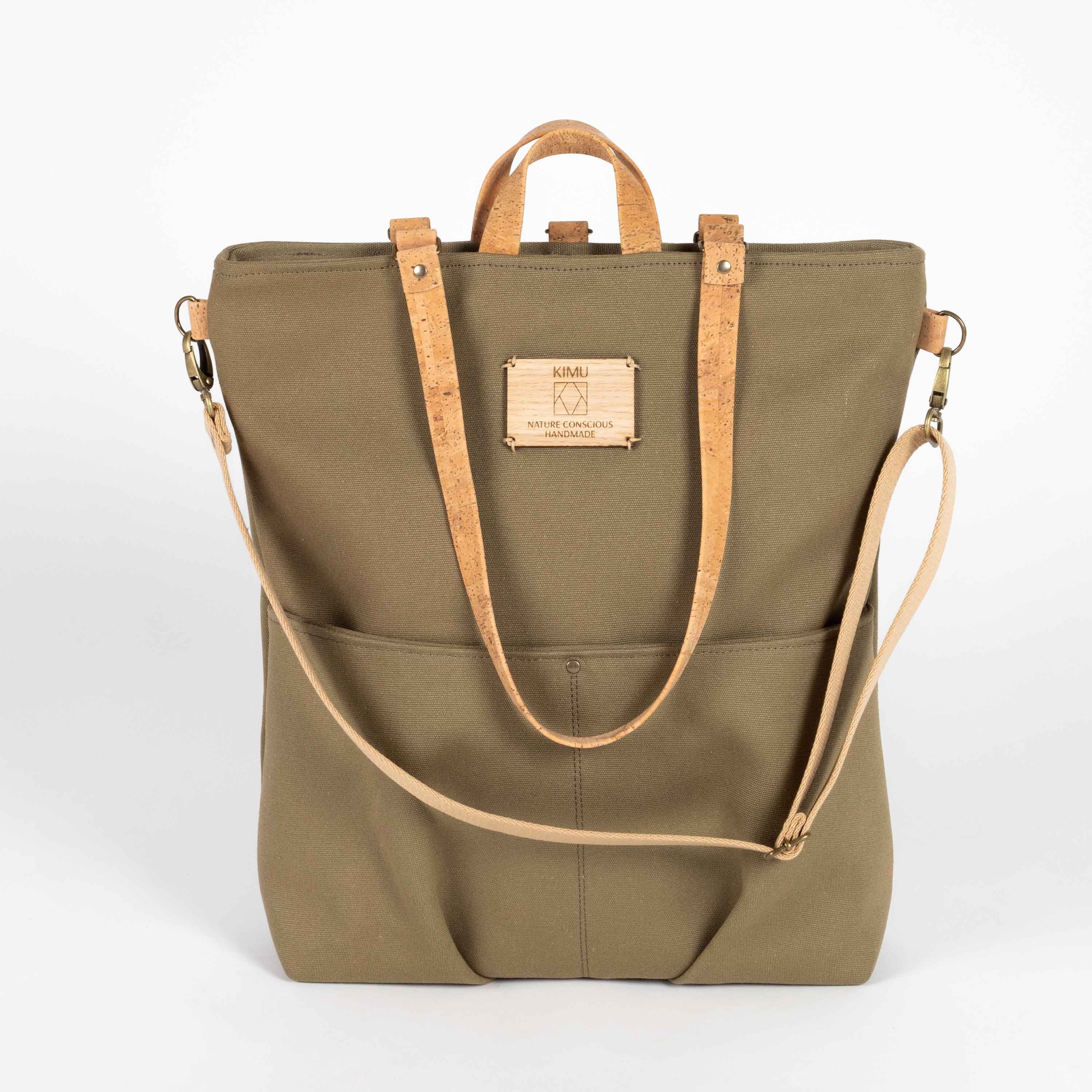 Convertible Canvas Backpack Purse, 13x4x14, Heavy Duty Vegan Leather Amazon.com: UTO Women Backpack Purse Leather Vegan  main image 3