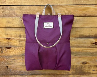Converteerbare canvas schoudertas schoudertas: veganistische draagtas