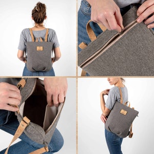 Women's Mini Vegan Rucksack: Stylish and Sustainable Compact Backpack image 4