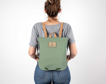 盗難防止グリーンバックパック ビーガン、小型バックパック 財布、女性用盗難防止バックパック、女の子用ビーガンバックパック 財布、女性用ビーガンギフト