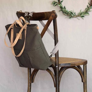 Convertible Backpack Purse, Canvas Convertible Tote Bag, Convertible Canvas Backpack, Convertible Canvas Crossbody Bag, Convertible Bag