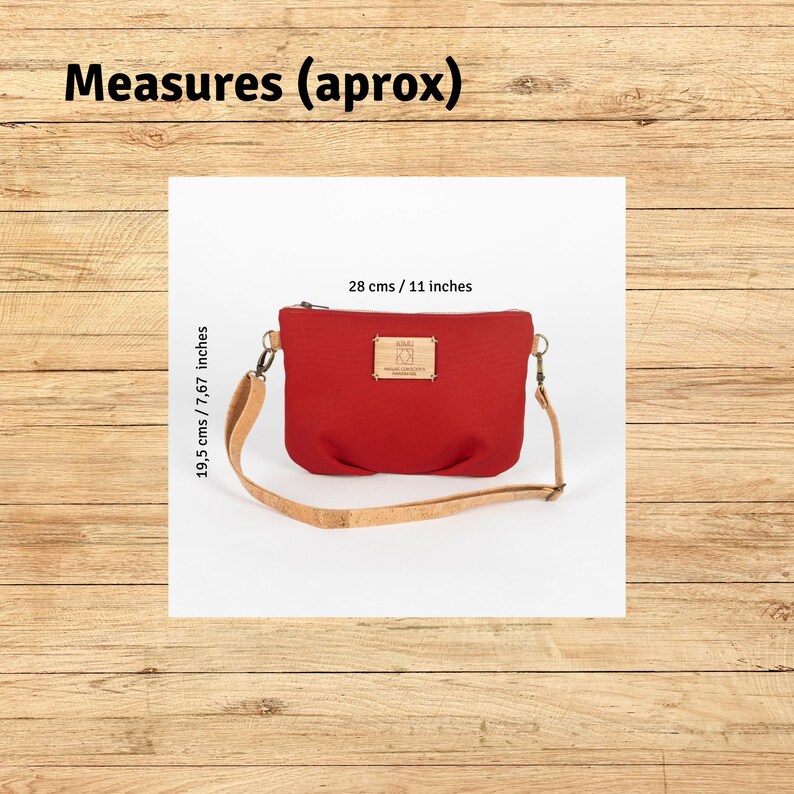 measures of Small Recycled Canvas Crossbody Purse