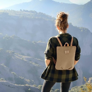 Pequeña mochila monedero, Mochila de lona sencilla, Mini mochila mujer, Pequeña mochila de lona, Regalos personalizados, Regalos para mujer