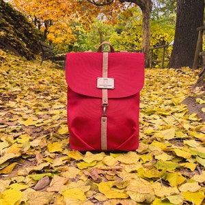 red Sustainable Backpack