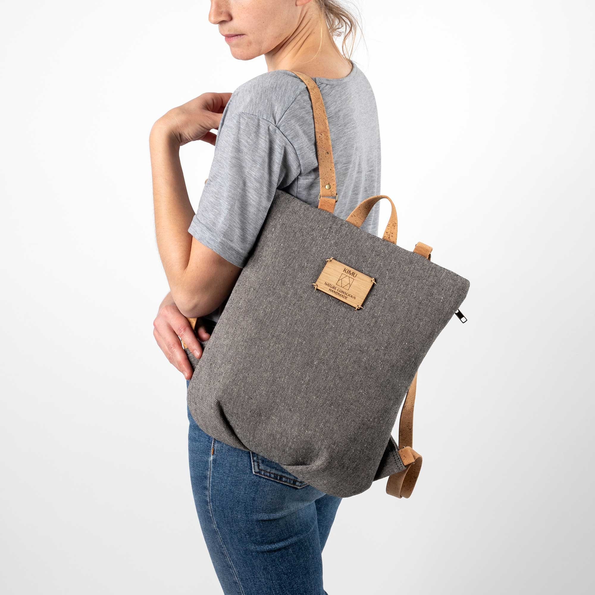 Minimalist Backpack Canvas Minimal Backpack Women Slim - Etsy