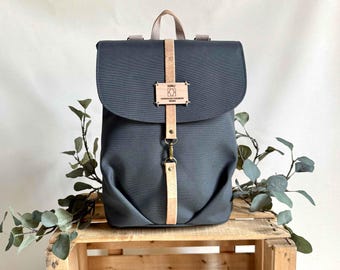 Aesthetic canvas backpack for women, Cute fabric womens backpack, Minimalist custom backpack for her, Personalized gift for her